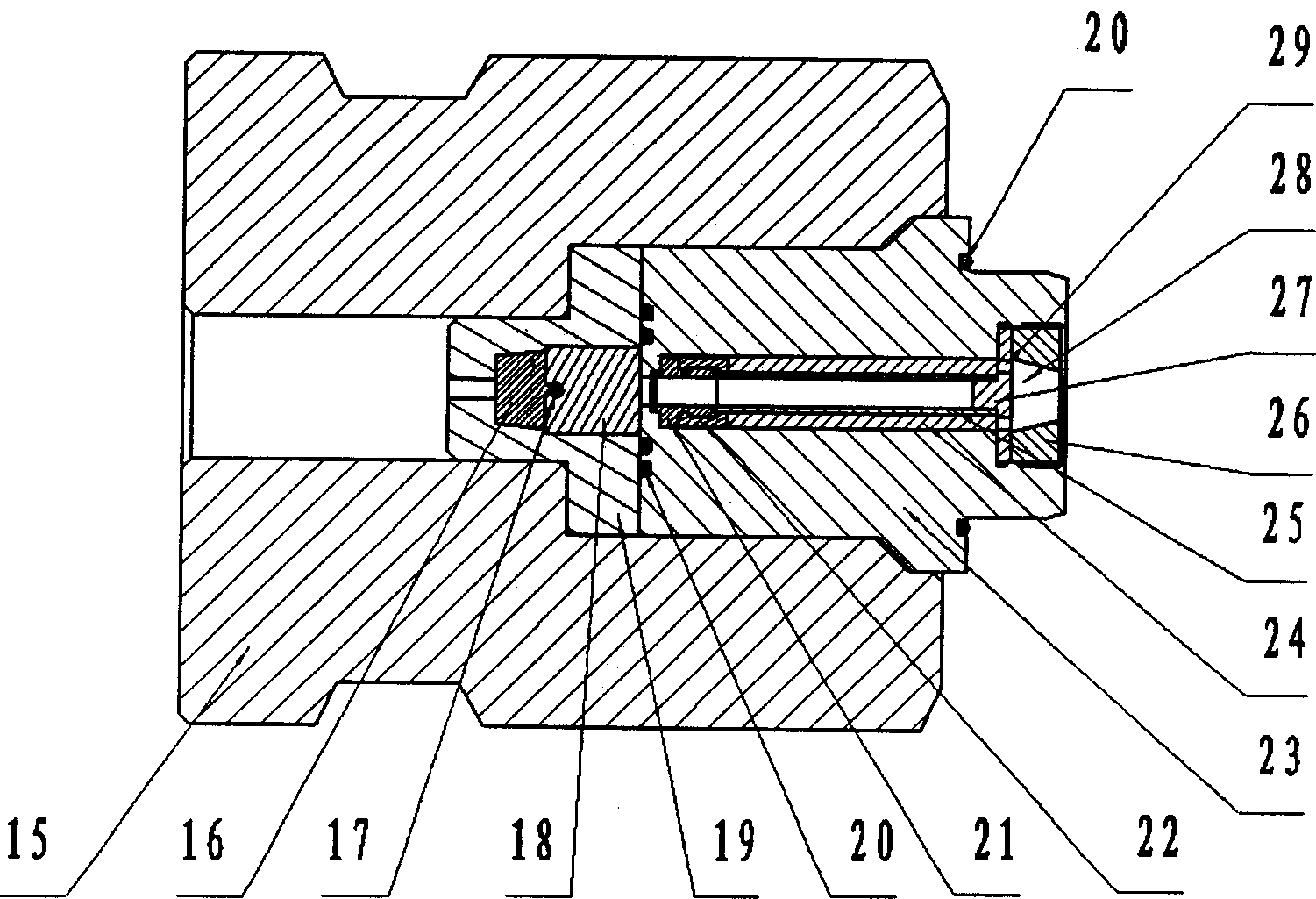 Device for testing deflagrability of condensed fire detonator under condition of high termerature and high pressure
