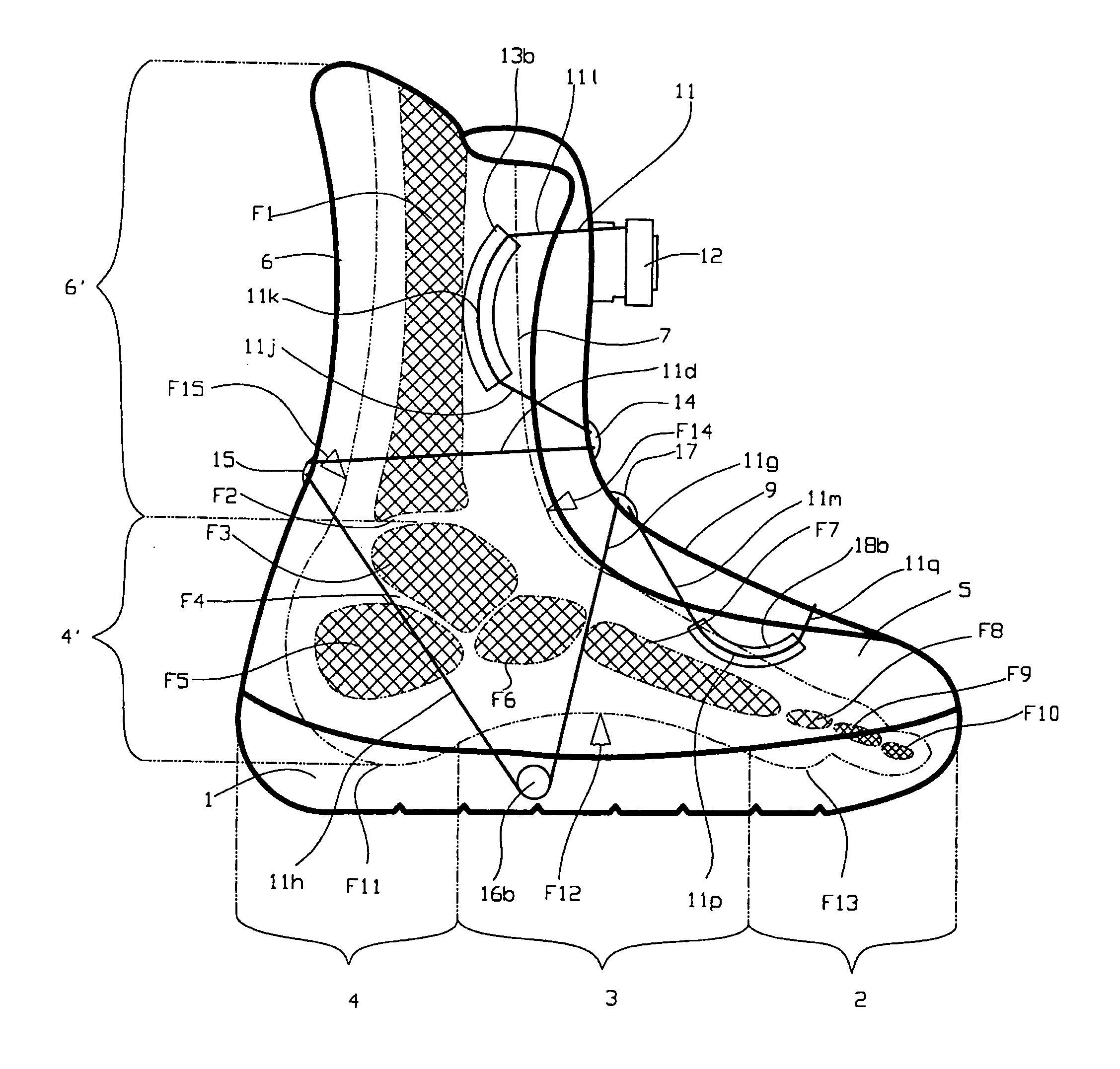 Laced boot