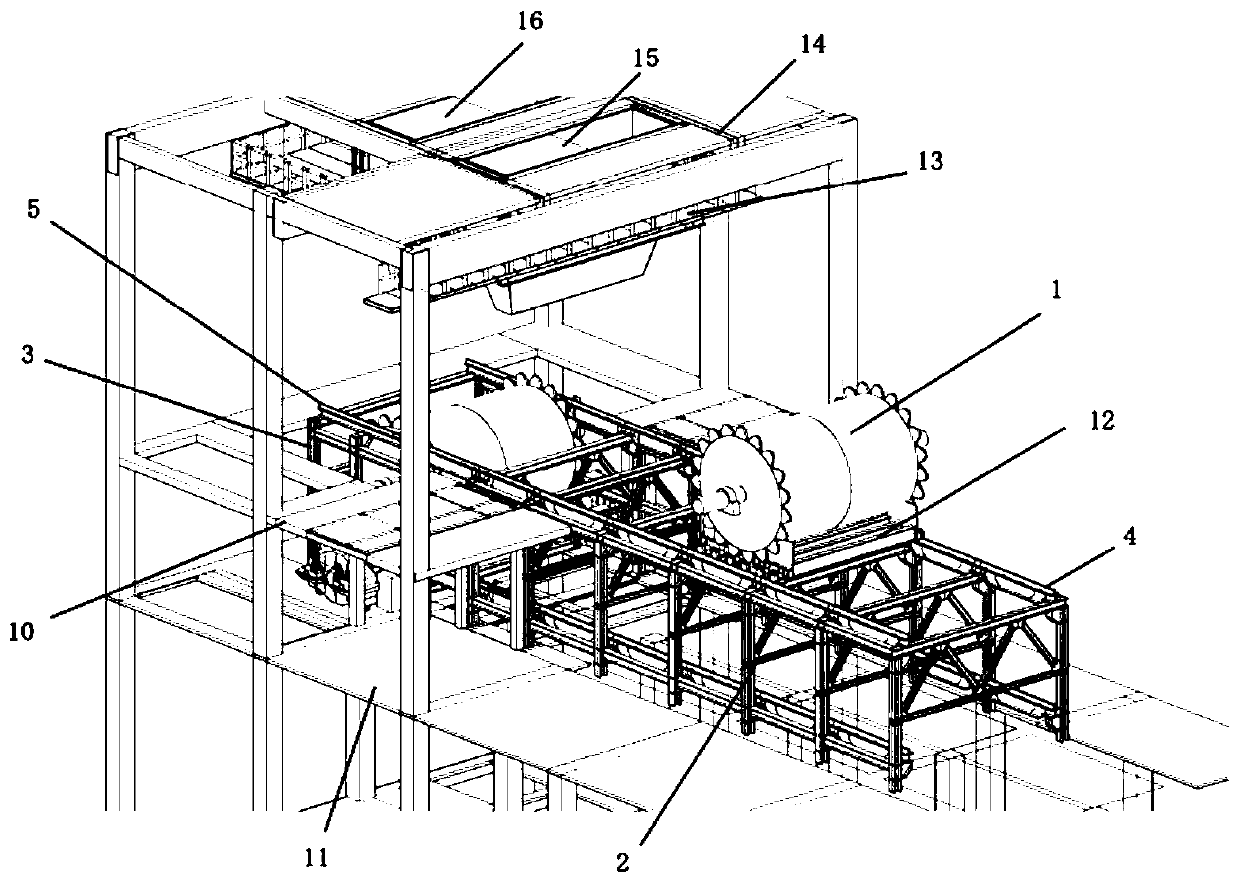 Installation method of star wheel and silo at the head of sintering machine