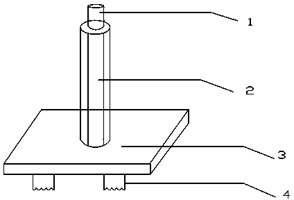 Physical settlement gauge with saw-toothed supporting strips at bottom