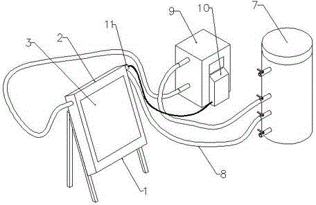 Dual-vacuum tube flat-plate solar collecting module