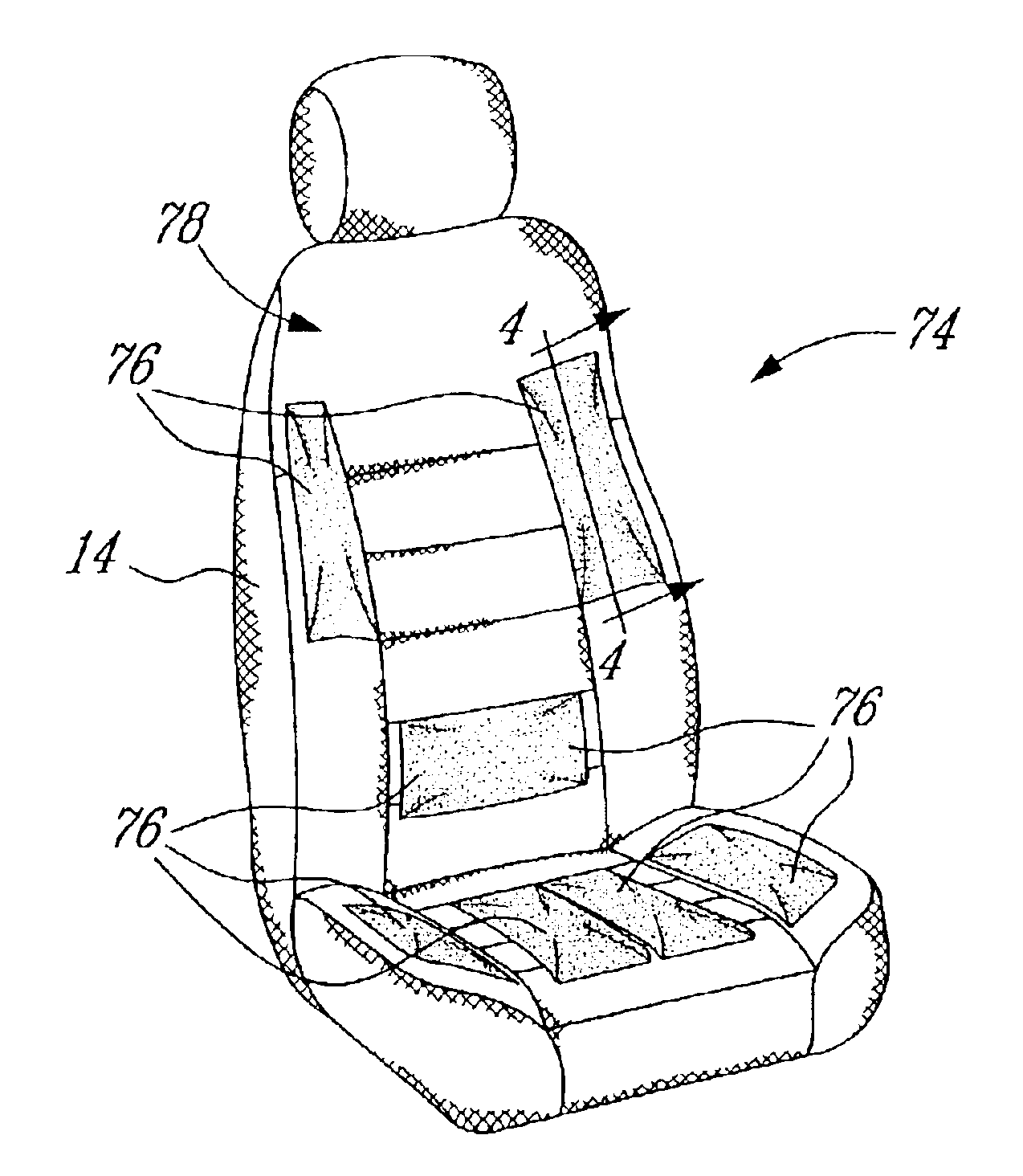 Portable air-pressure applying assembly for seats