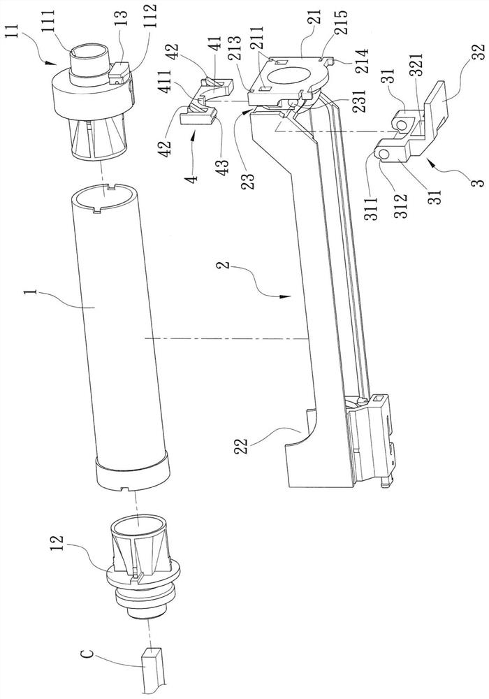 Curtain reel structure with quick positioning and locking