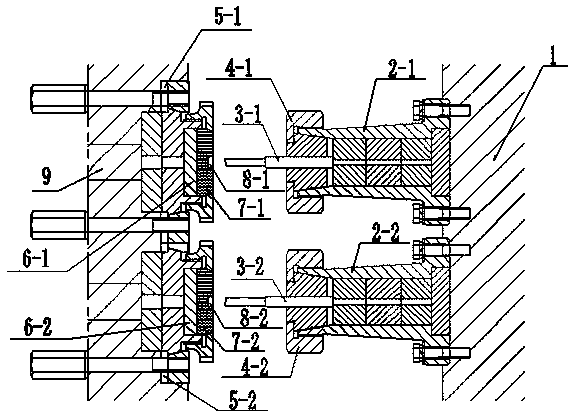 Horizontal dual-mold cold extrusion mechanism and forming production process