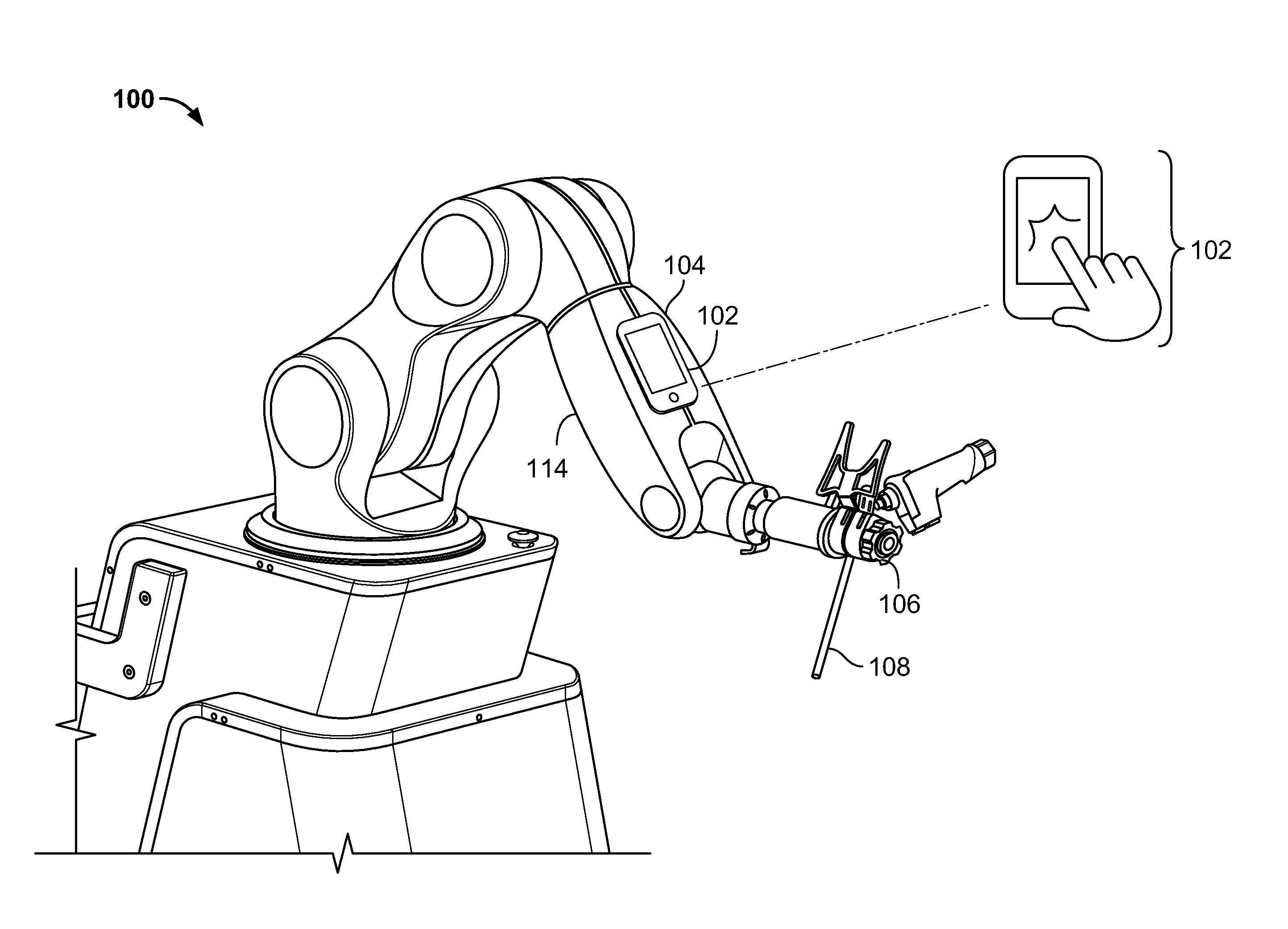 Robot-Mounted User Interface For Interacting With Operation Room Equipment