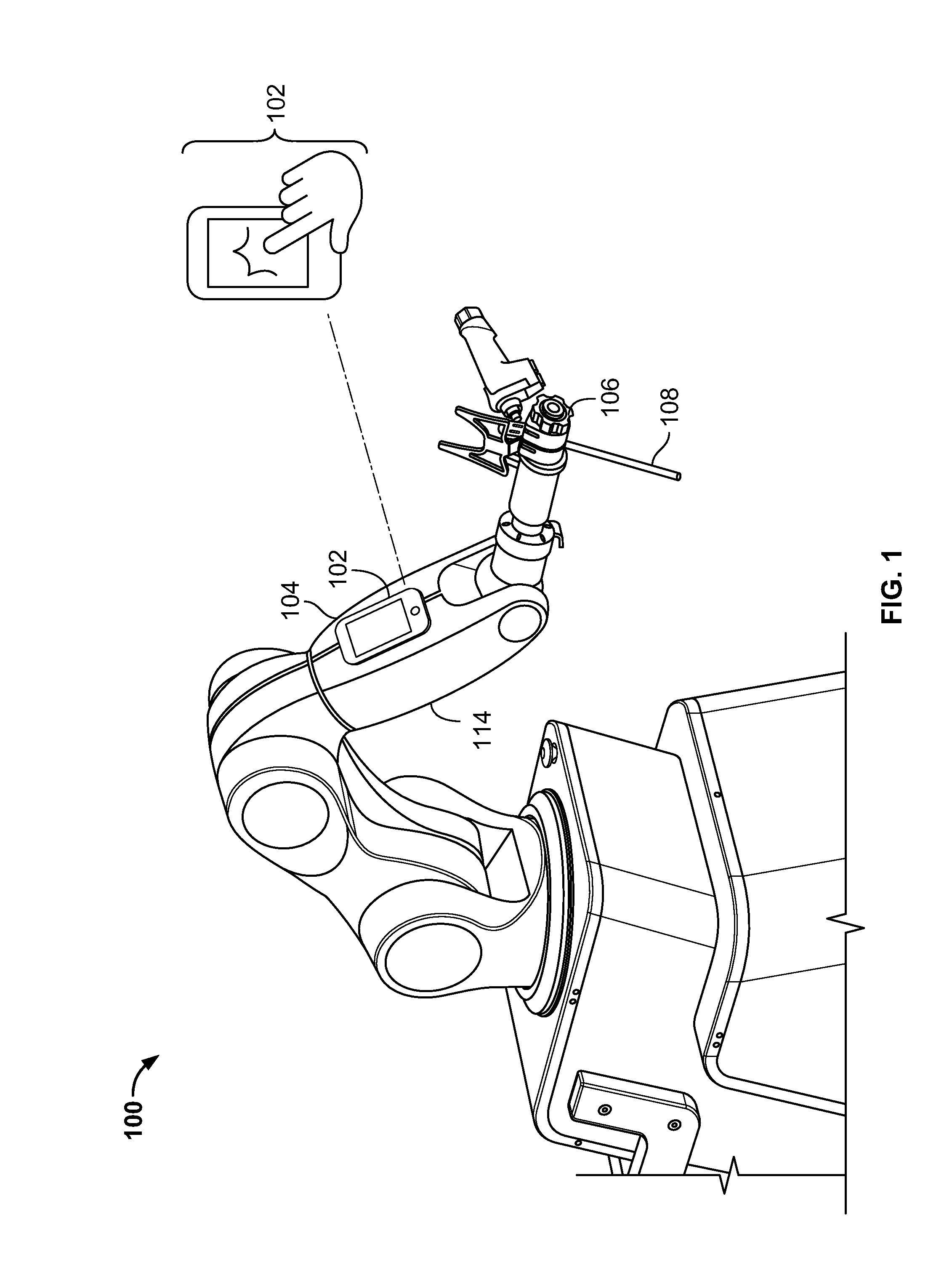 Robot-Mounted User Interface For Interacting With Operation Room Equipment