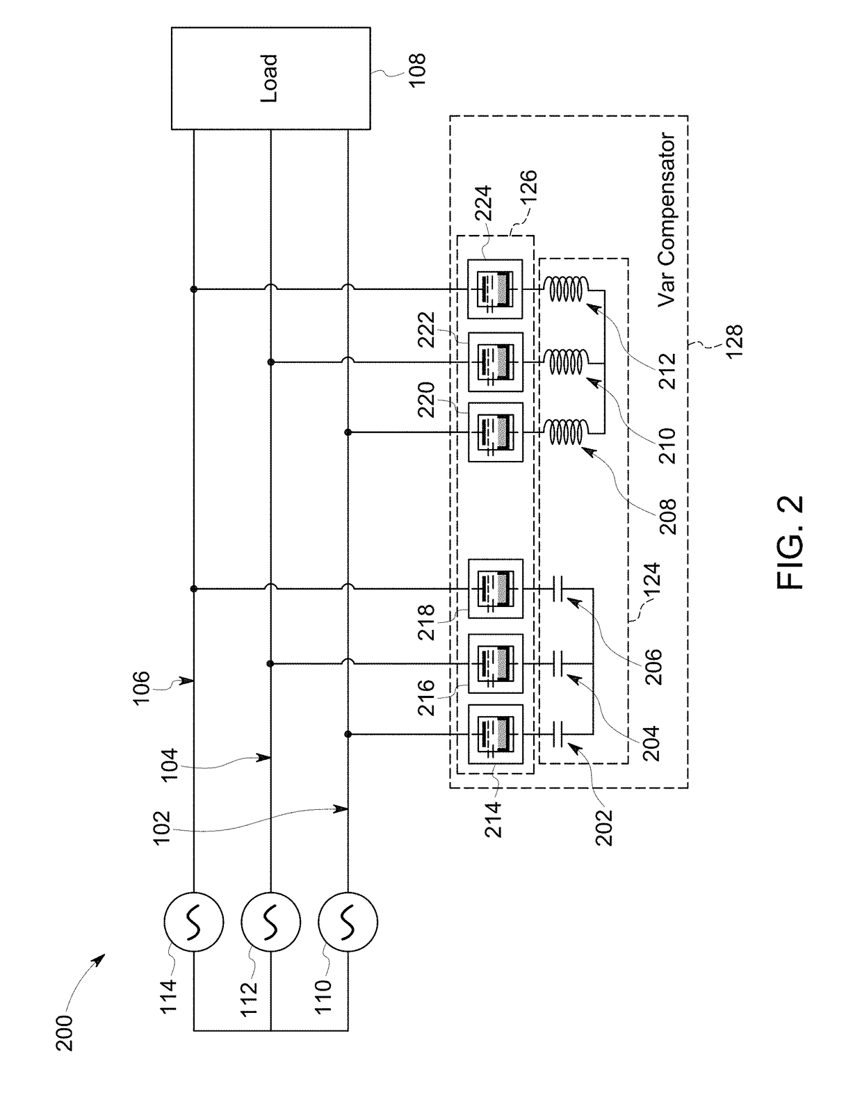 Gas tube-switched flexible alternating current transmission system