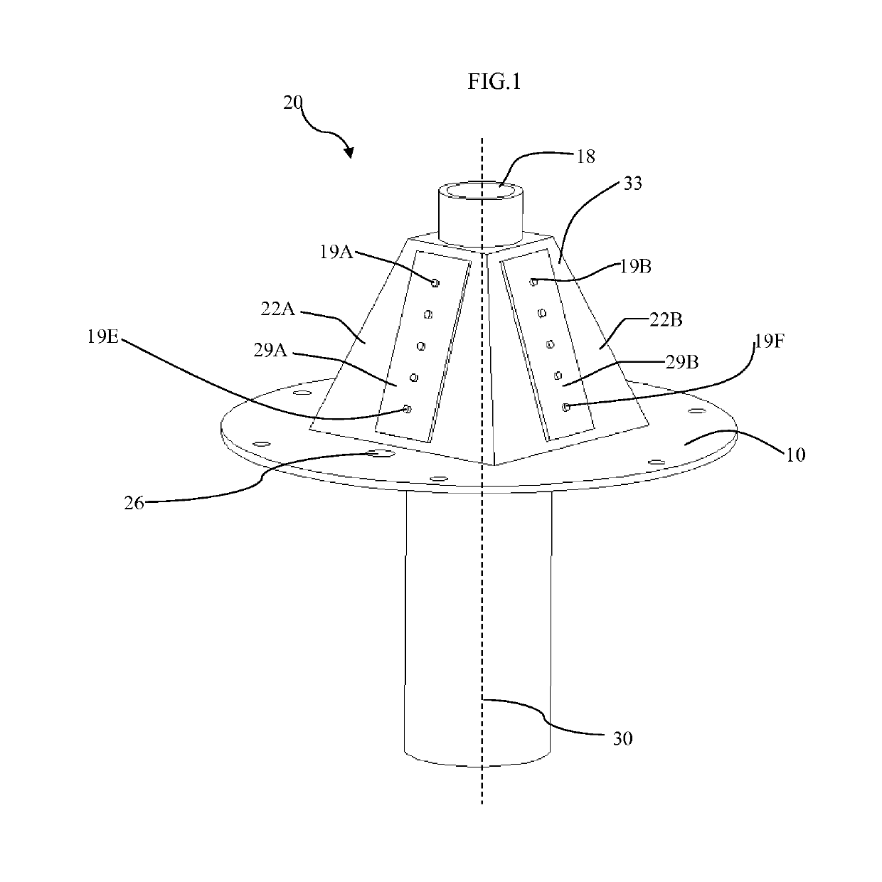 Adjustable depth anchoring system for an underwater light