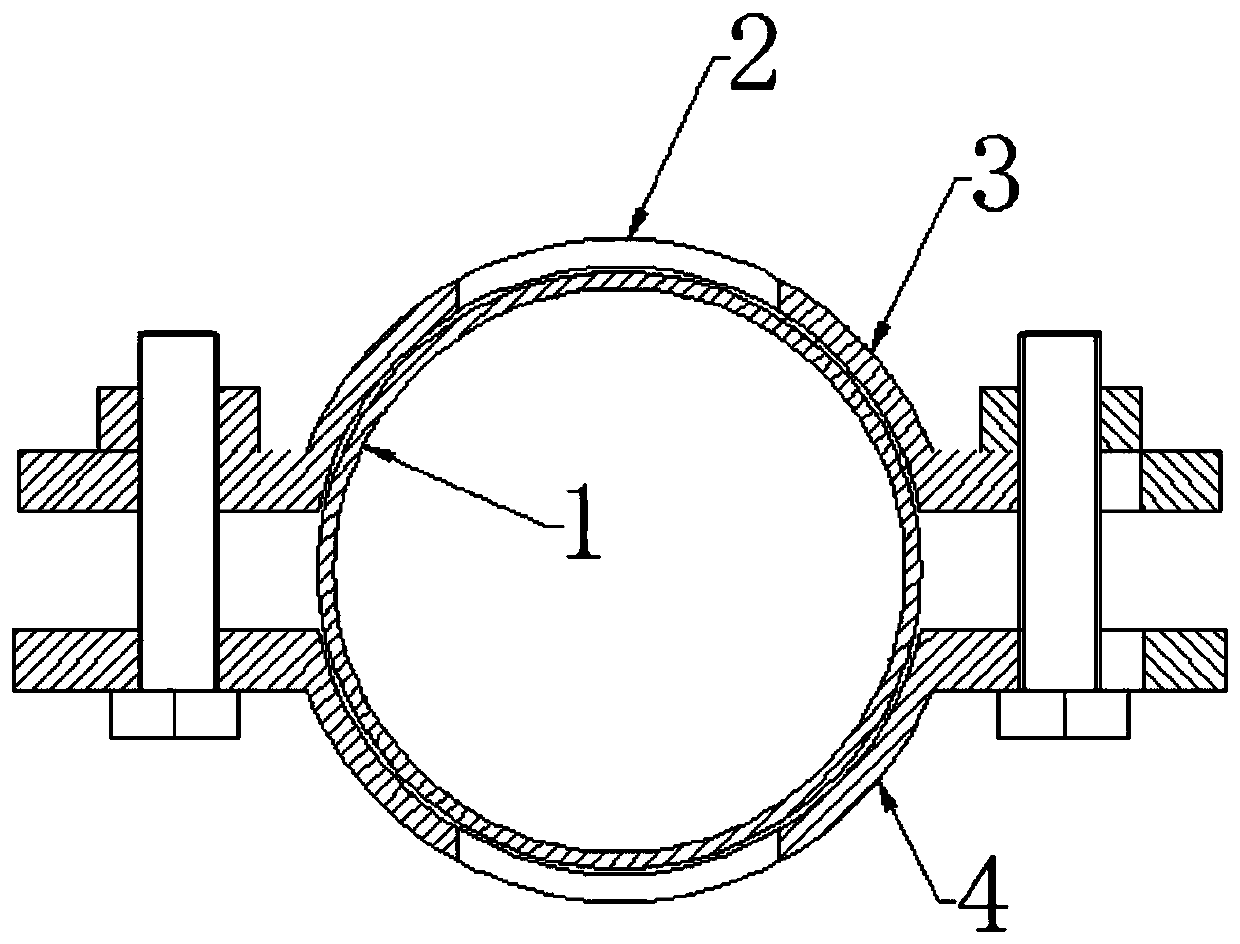 A steel pipe rounding and butt joint tooling