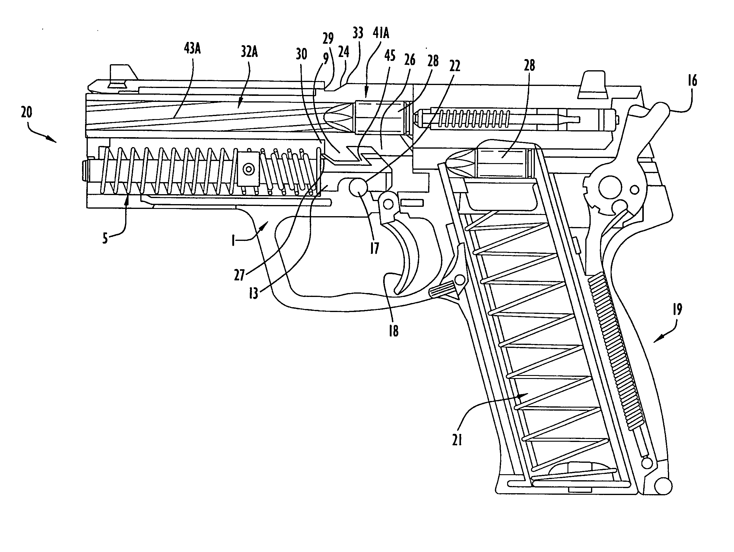 Blank firing barrels for semiautomatic pistols and method of repetitive blank fire