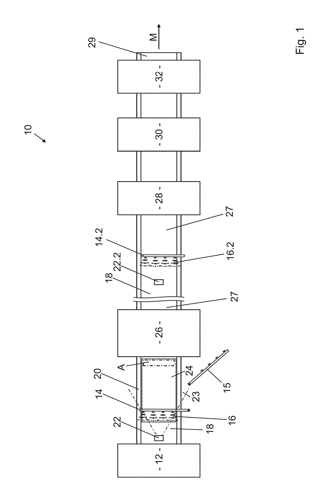 Method for producing an engineered wood board and engineered wood board production installation