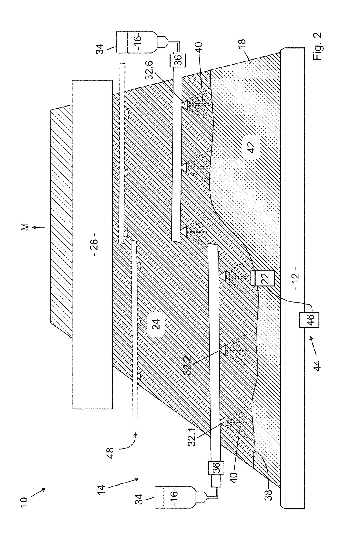 Method for producing an engineered wood board and engineered wood board production installation