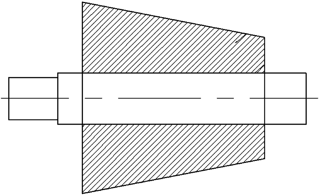 Free forging method for conical barrel table forged piece