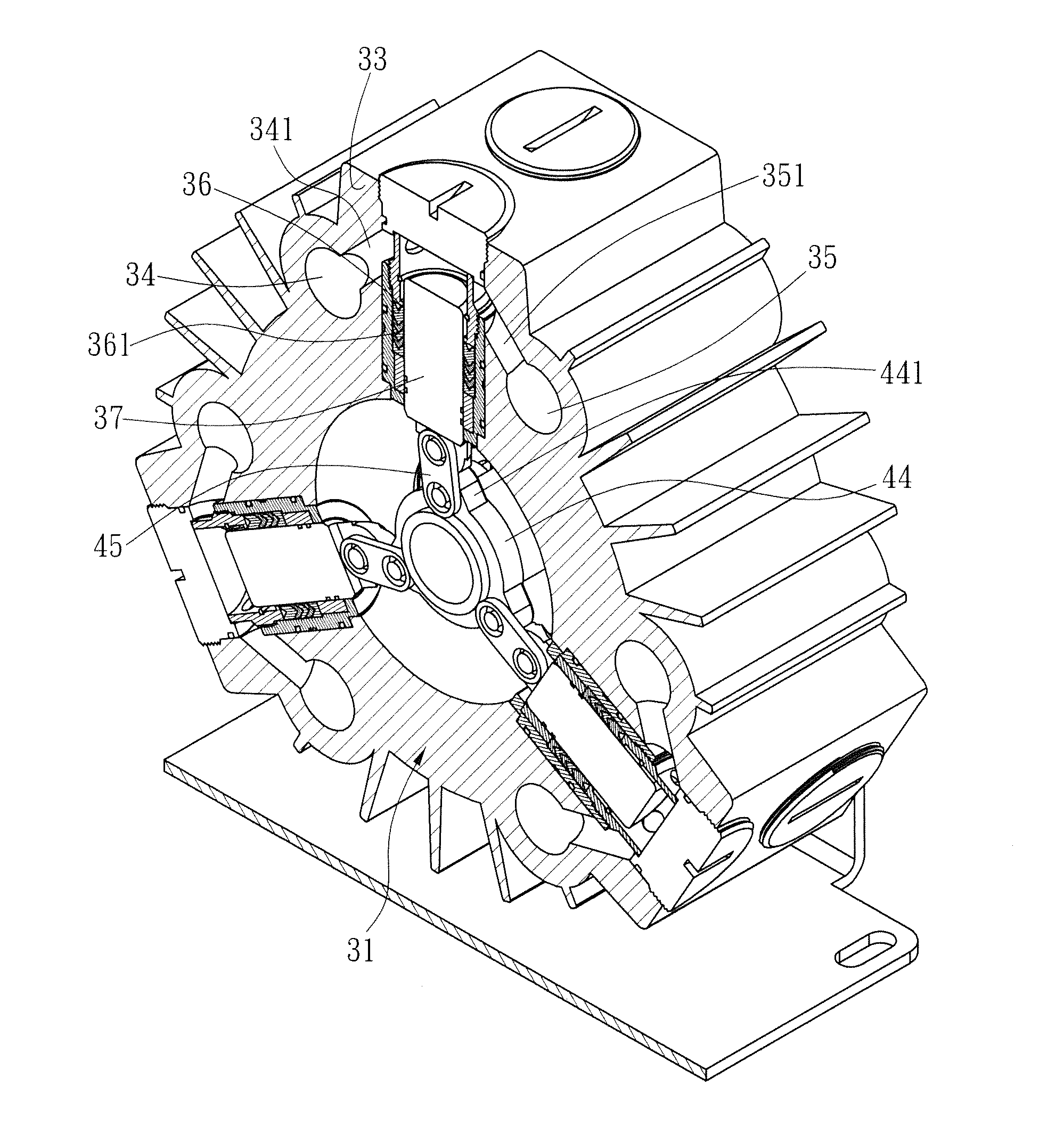 Pressurizing pump structure