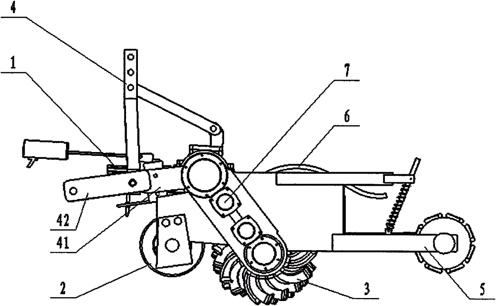 A reverse-rotation energy-saving stubble removal machine with a stubble cutting and splitting device and a detection device
