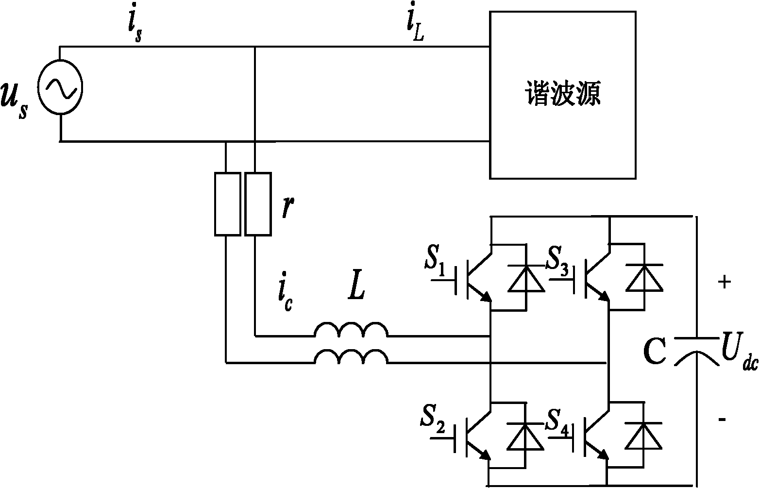 Non-liner switching control method of single-phase shunt active power filter