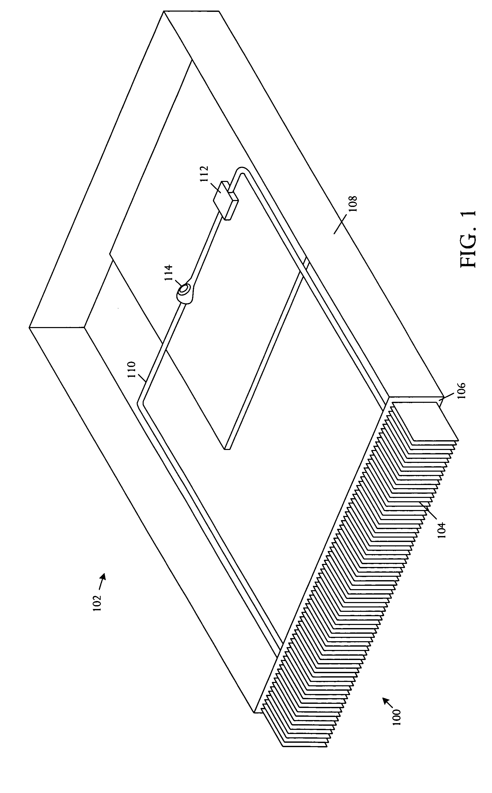 External liquid loop heat exchanger for an electronic system