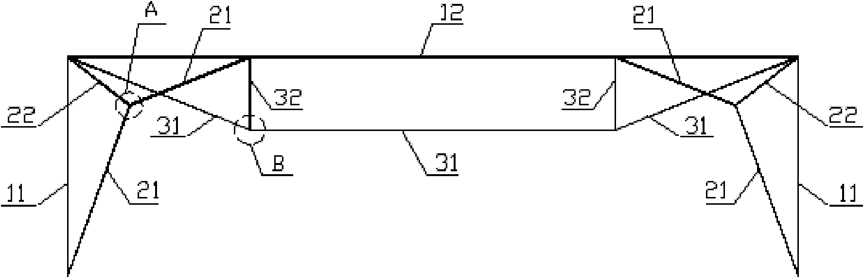 Single-layer prestressing frame structure