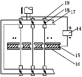 On-line preparation method of line electrode of minuteness group lines