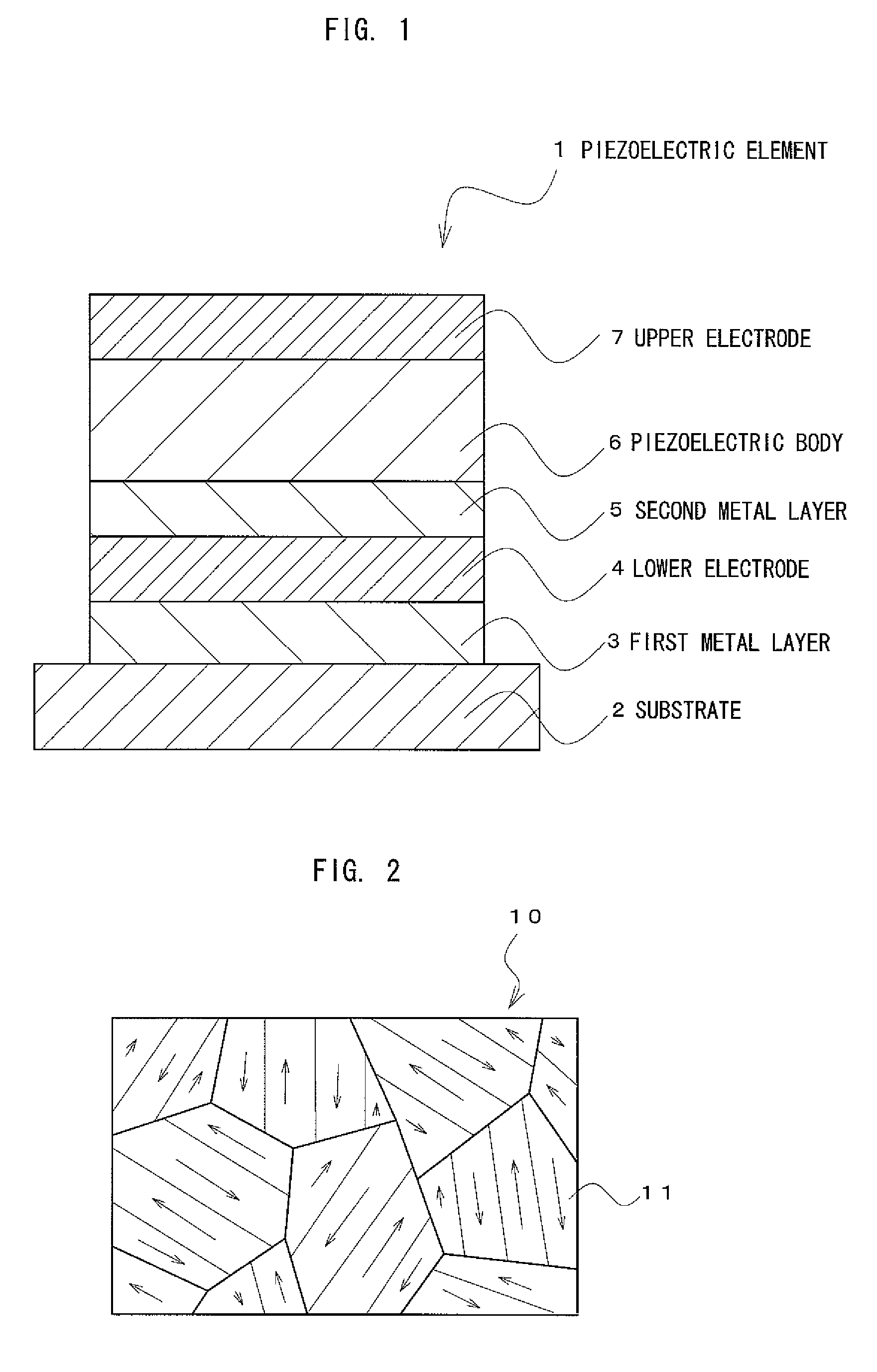 Piezoelectric element and film formation method for crystalline ceramic