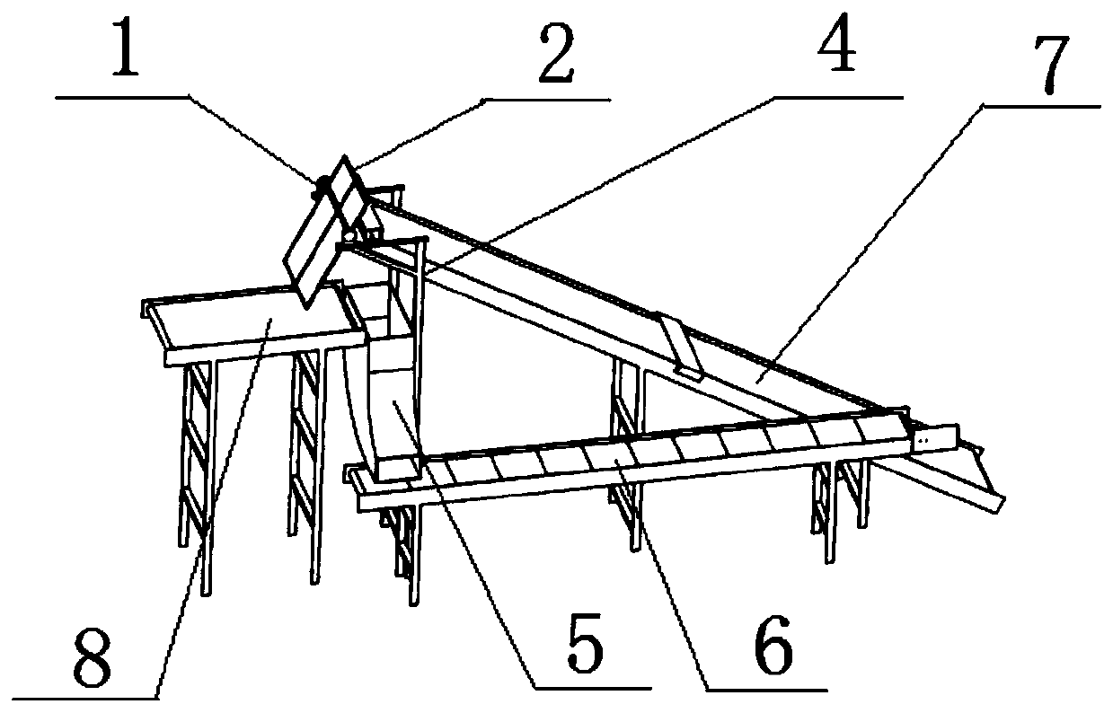 Tobacco leaf metal foreign body removal device used for threshing and redrying