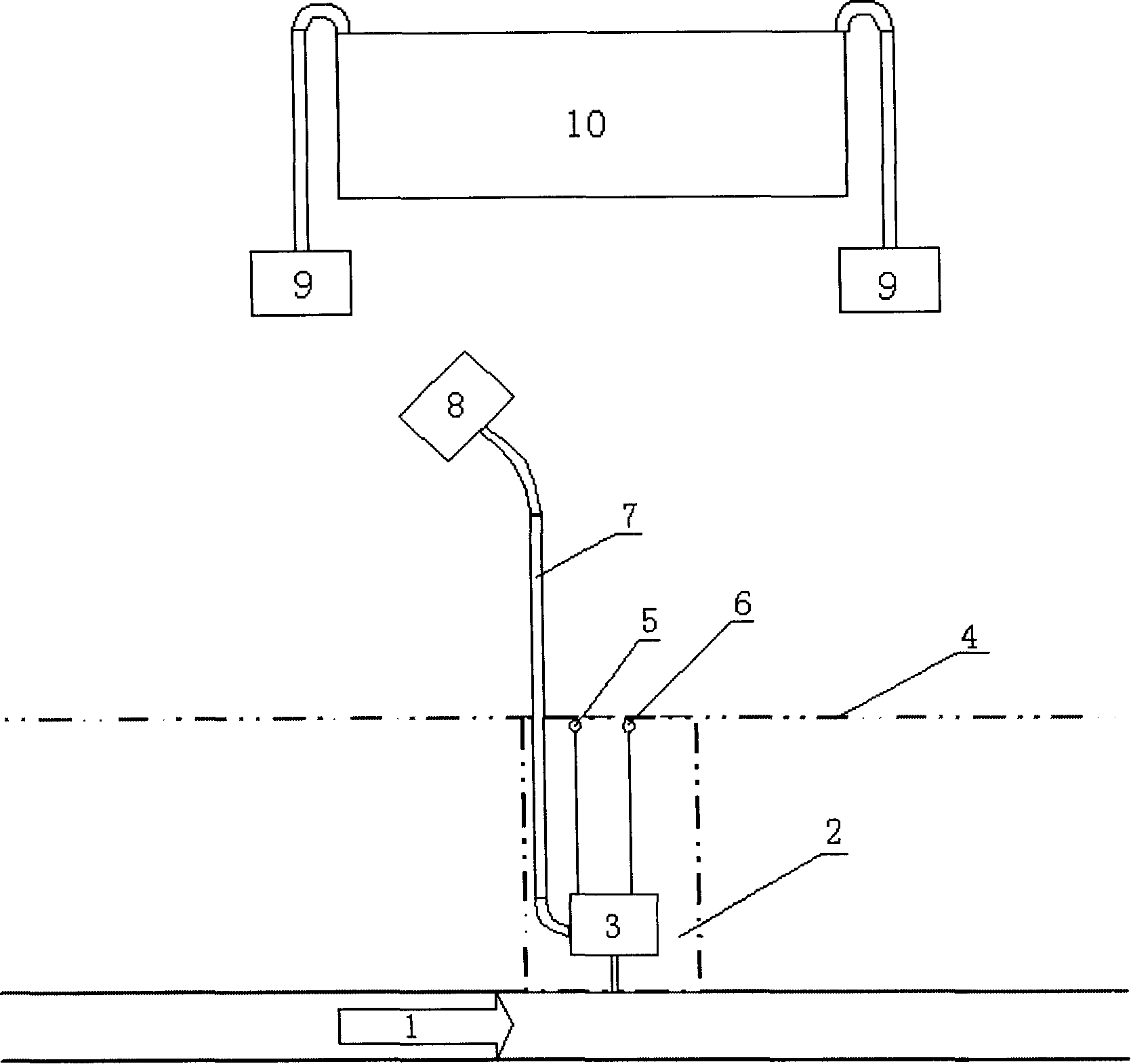 An apparatus for railroad car carriage water-supply as well as using method