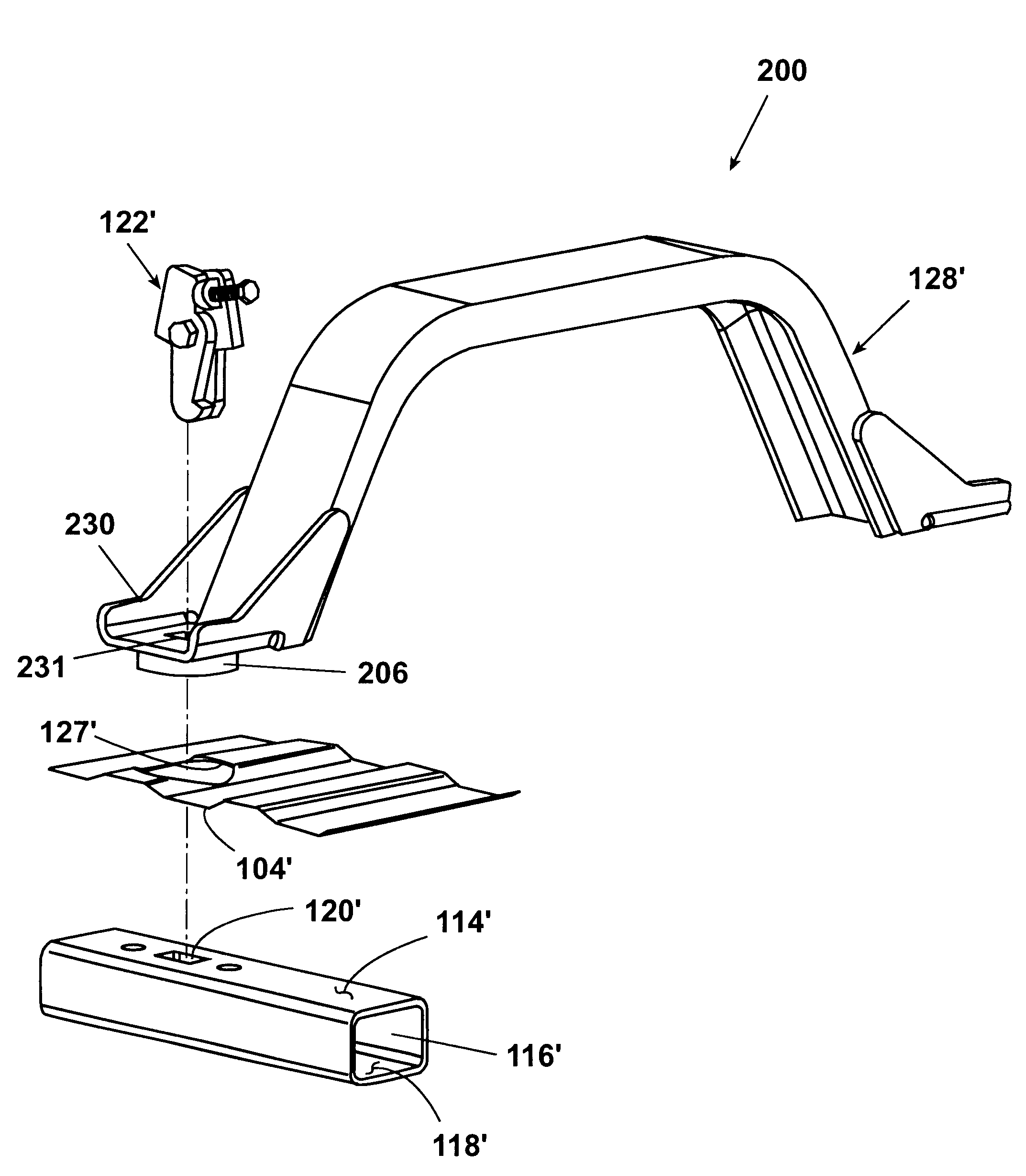Under-bed fifth wheel mounting system