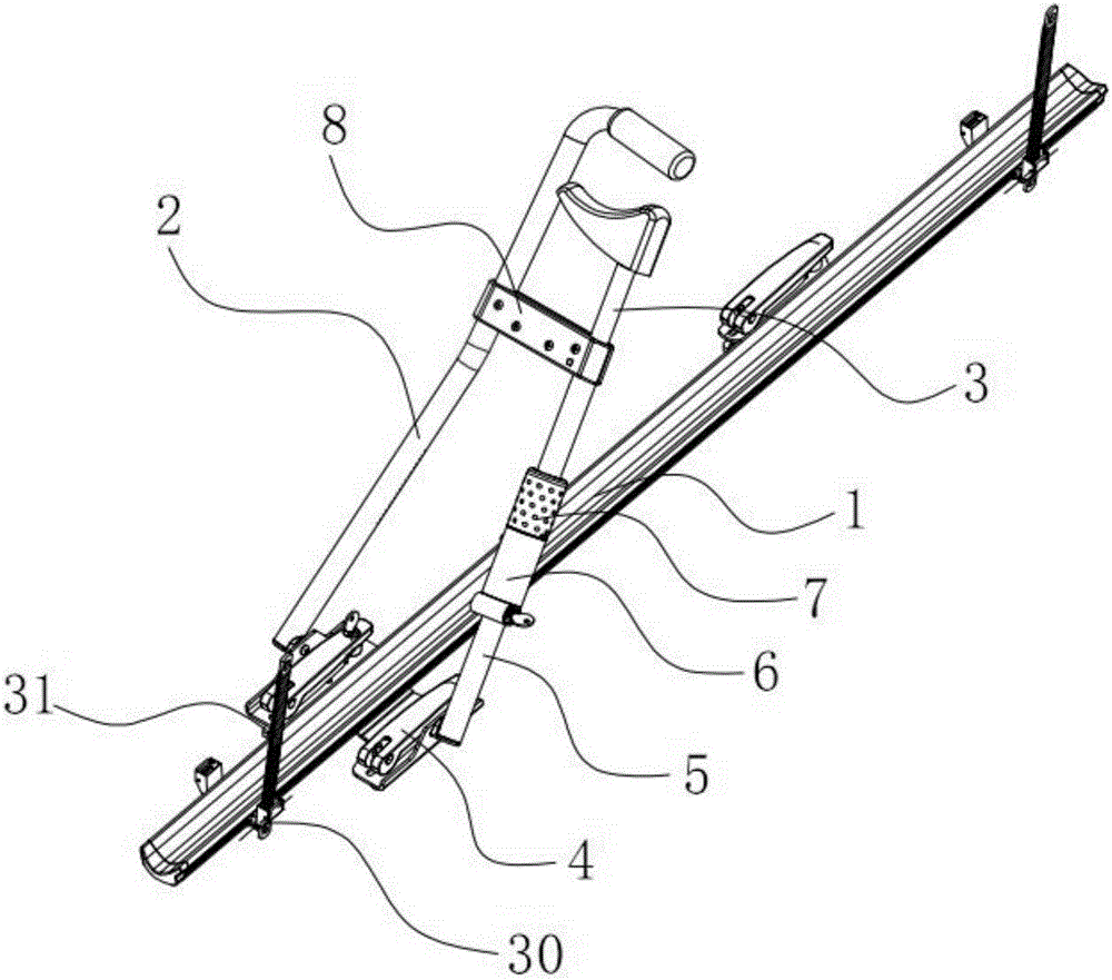 Car roof bicycle frame