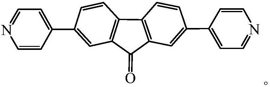 Fluorenone pyridine green fluorescent material