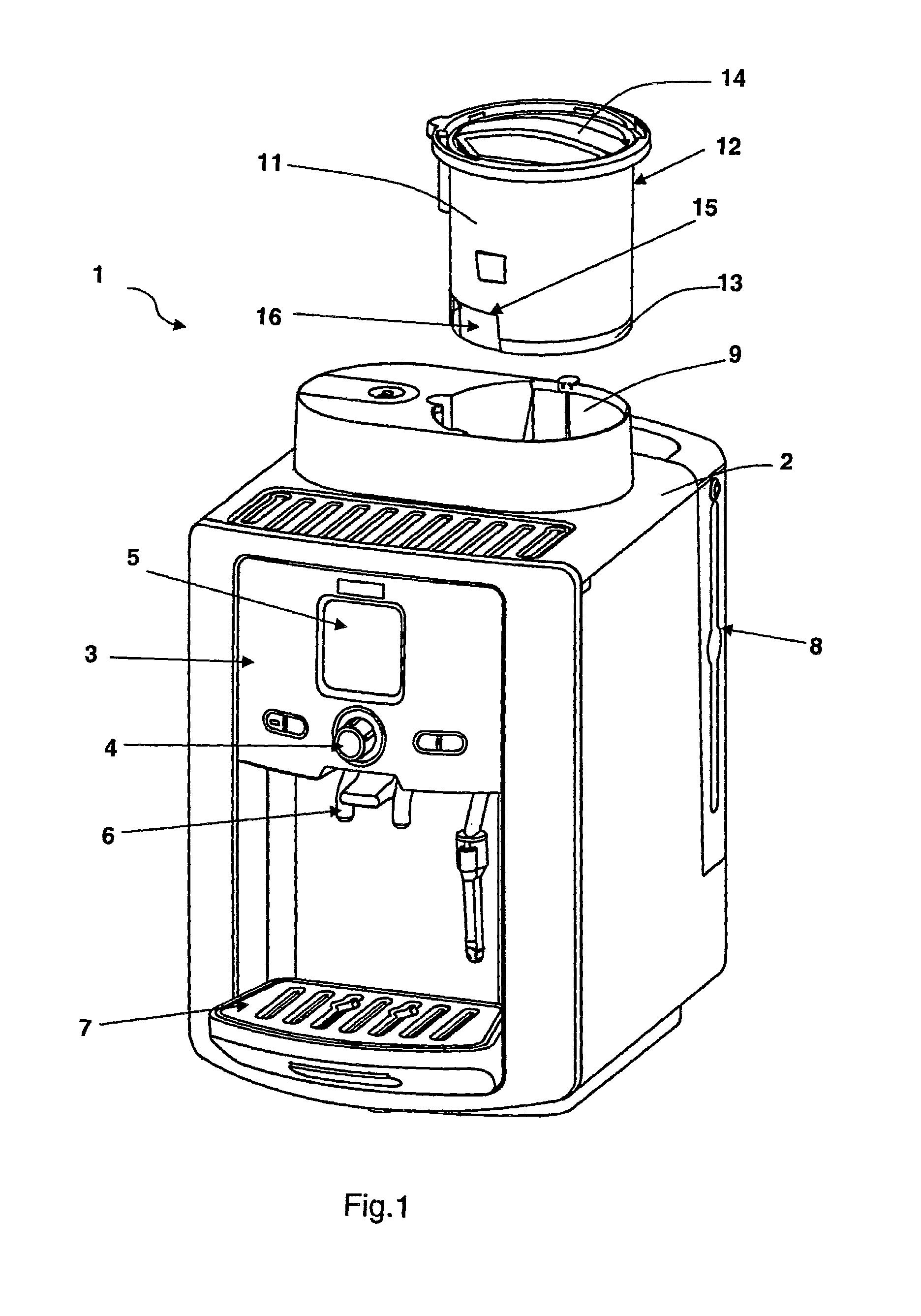 Automatic ground-coffee dispenser