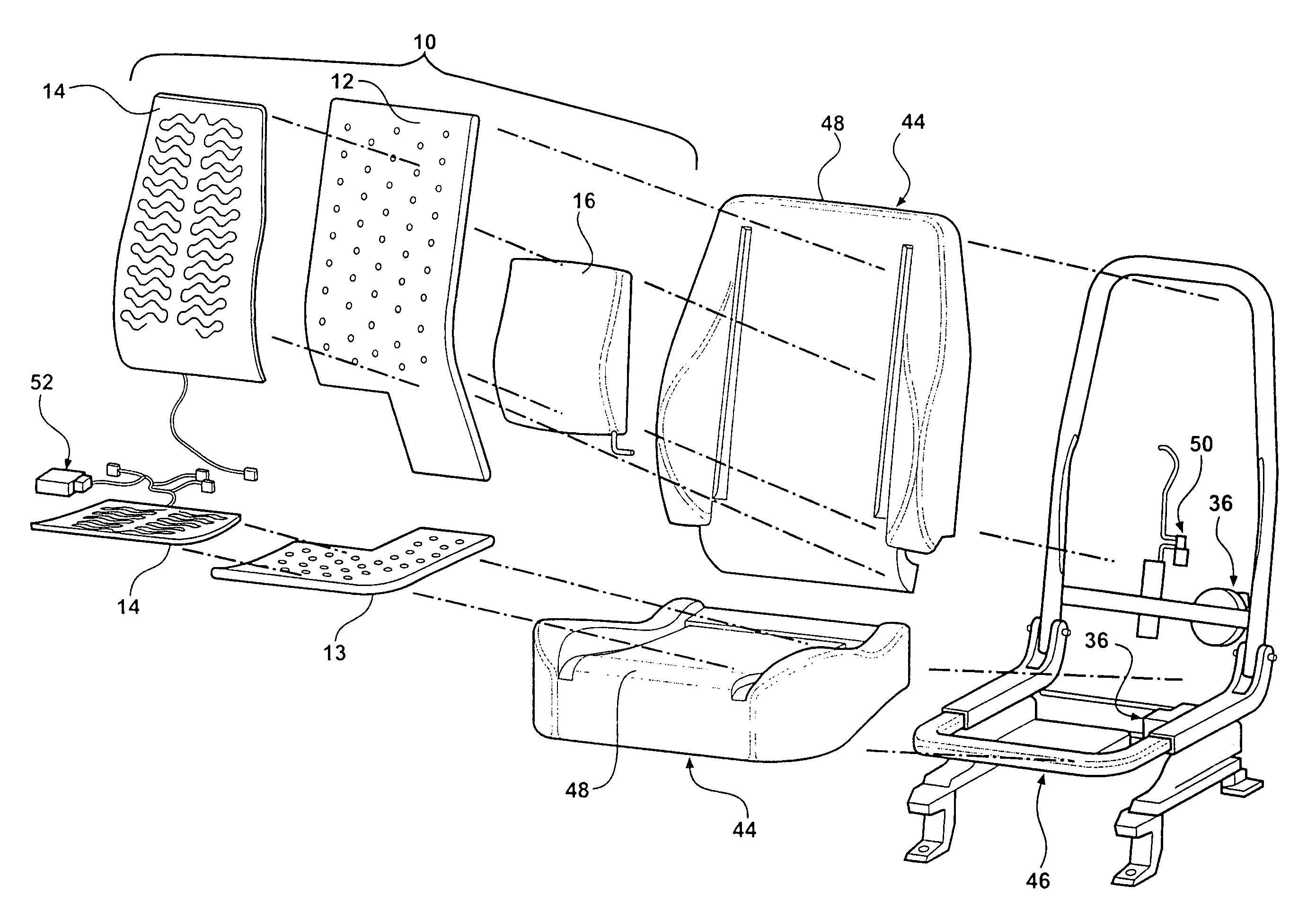 Modular comfort assembly for occupant support