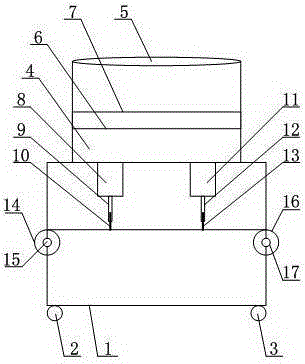 Waterproof processing device of automobile circuit board