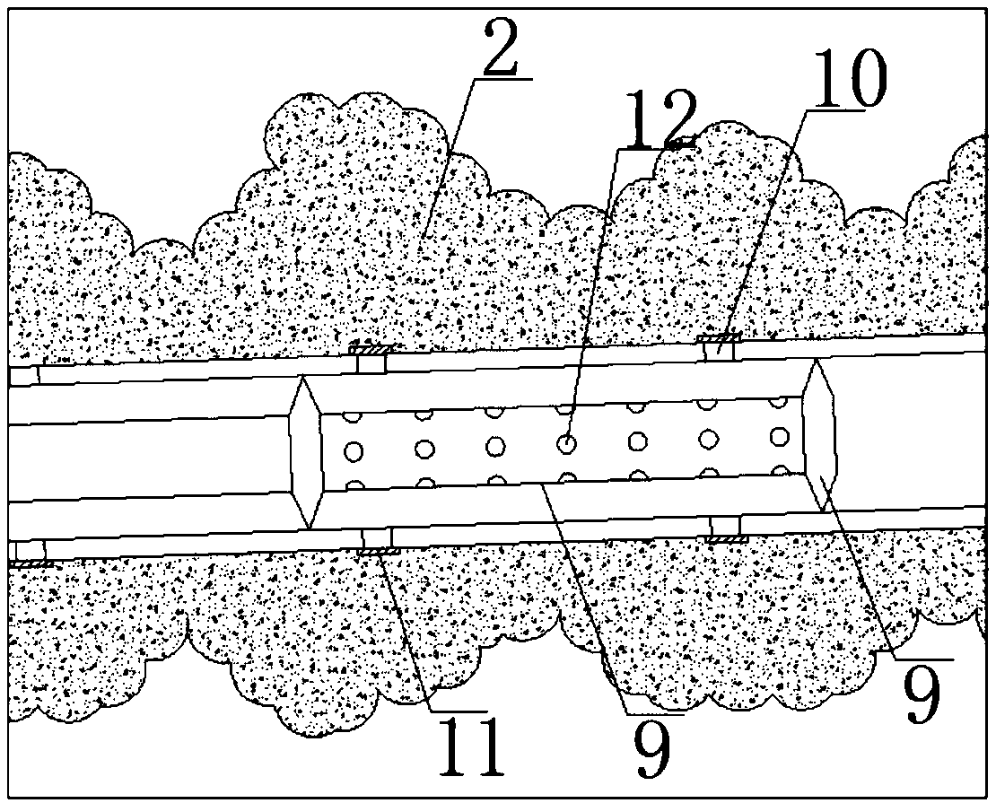 A sleeve valve pipe grouting drainage soil nail support device and its construction method