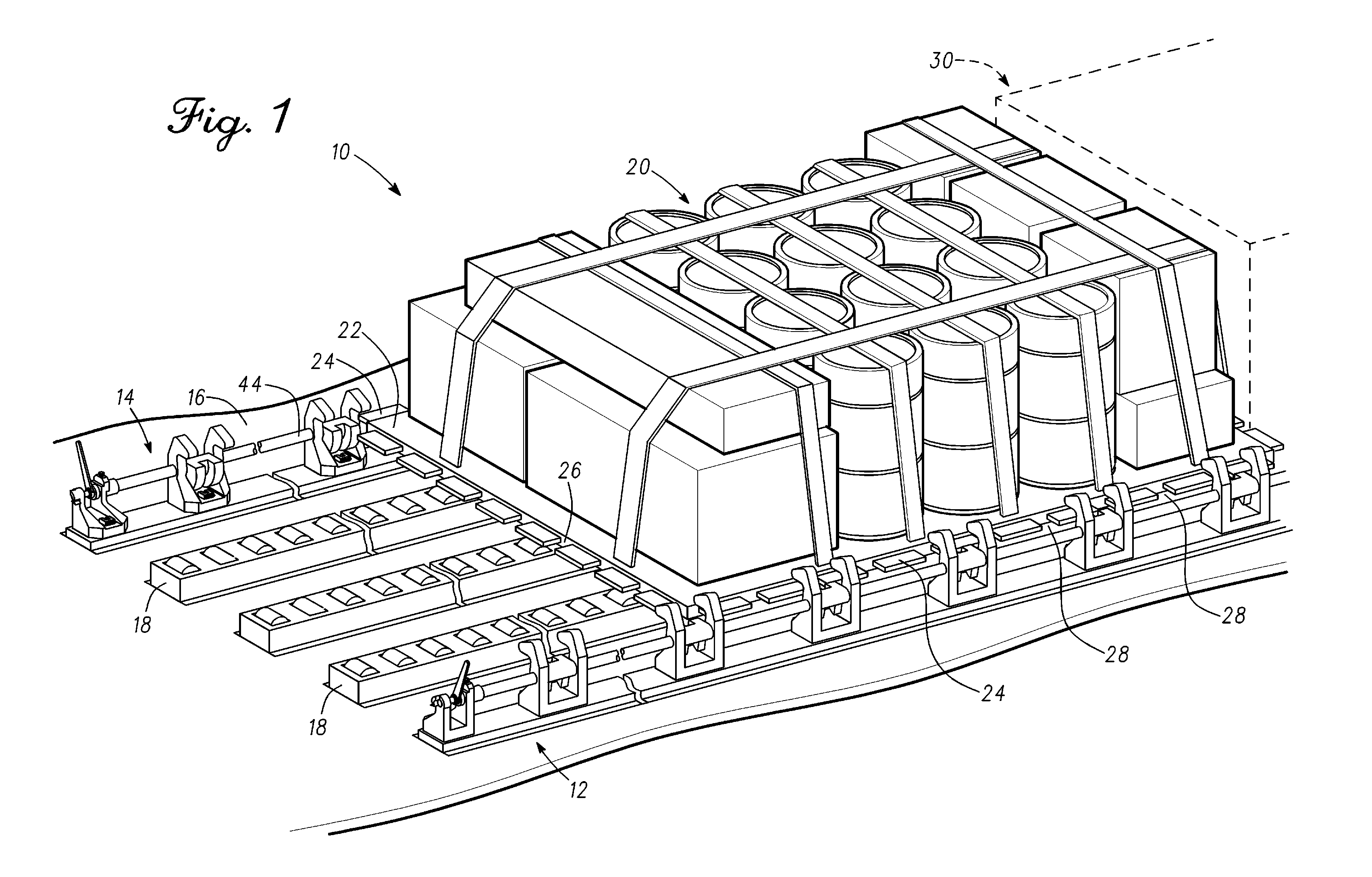 Sequential latch for palletized cargo