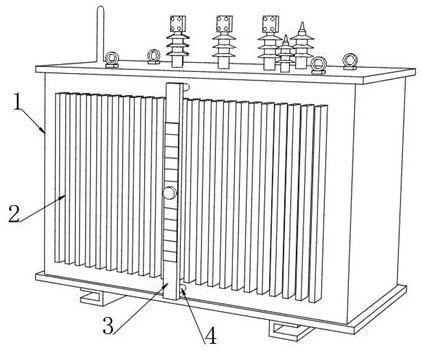 Early warning type transformer capable of stretching and protruding automatically