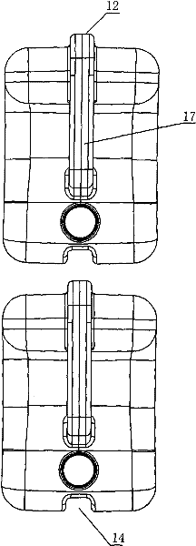 Bottle body with reinforcing ribs