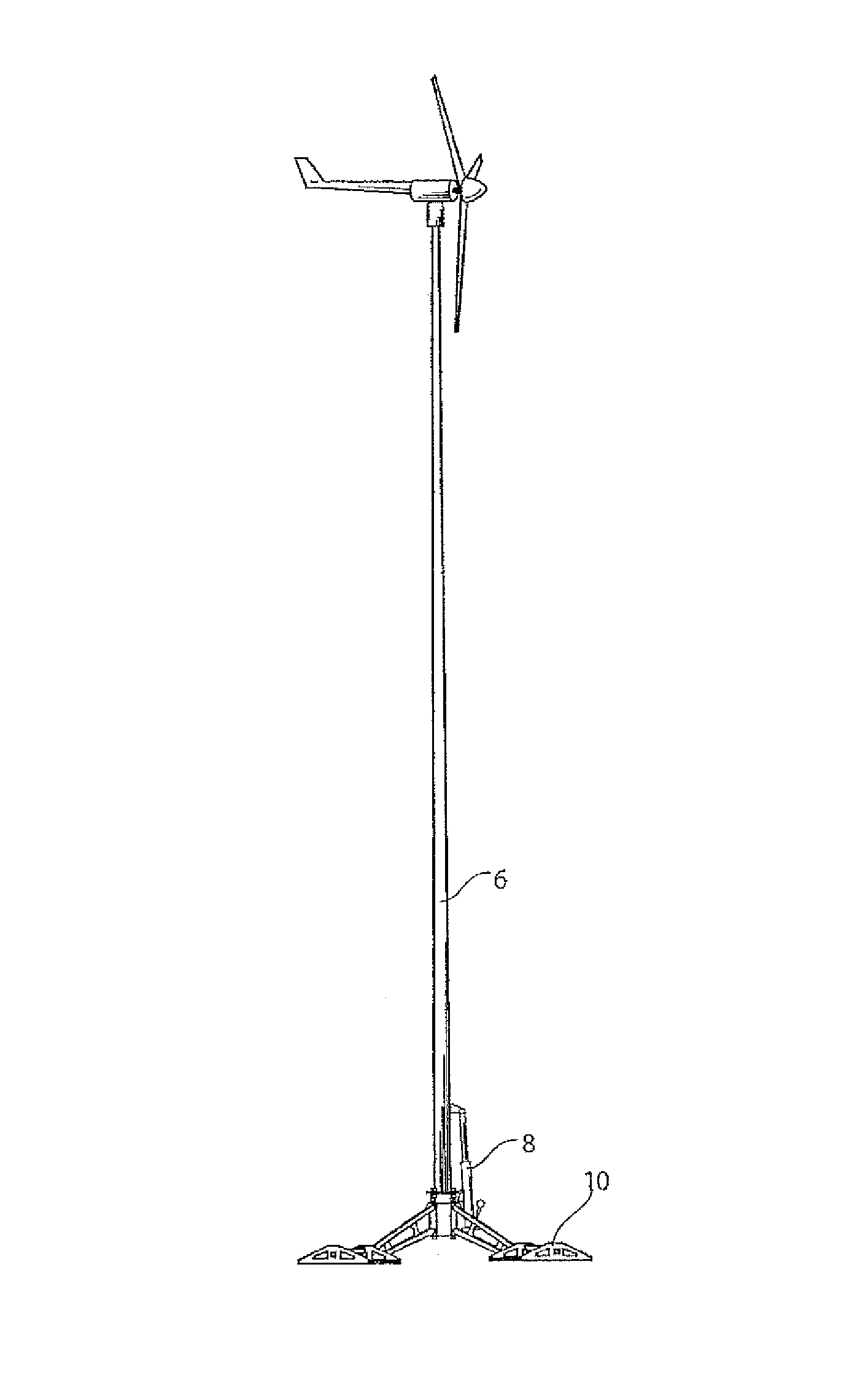 Portable modular monopole tower foundation