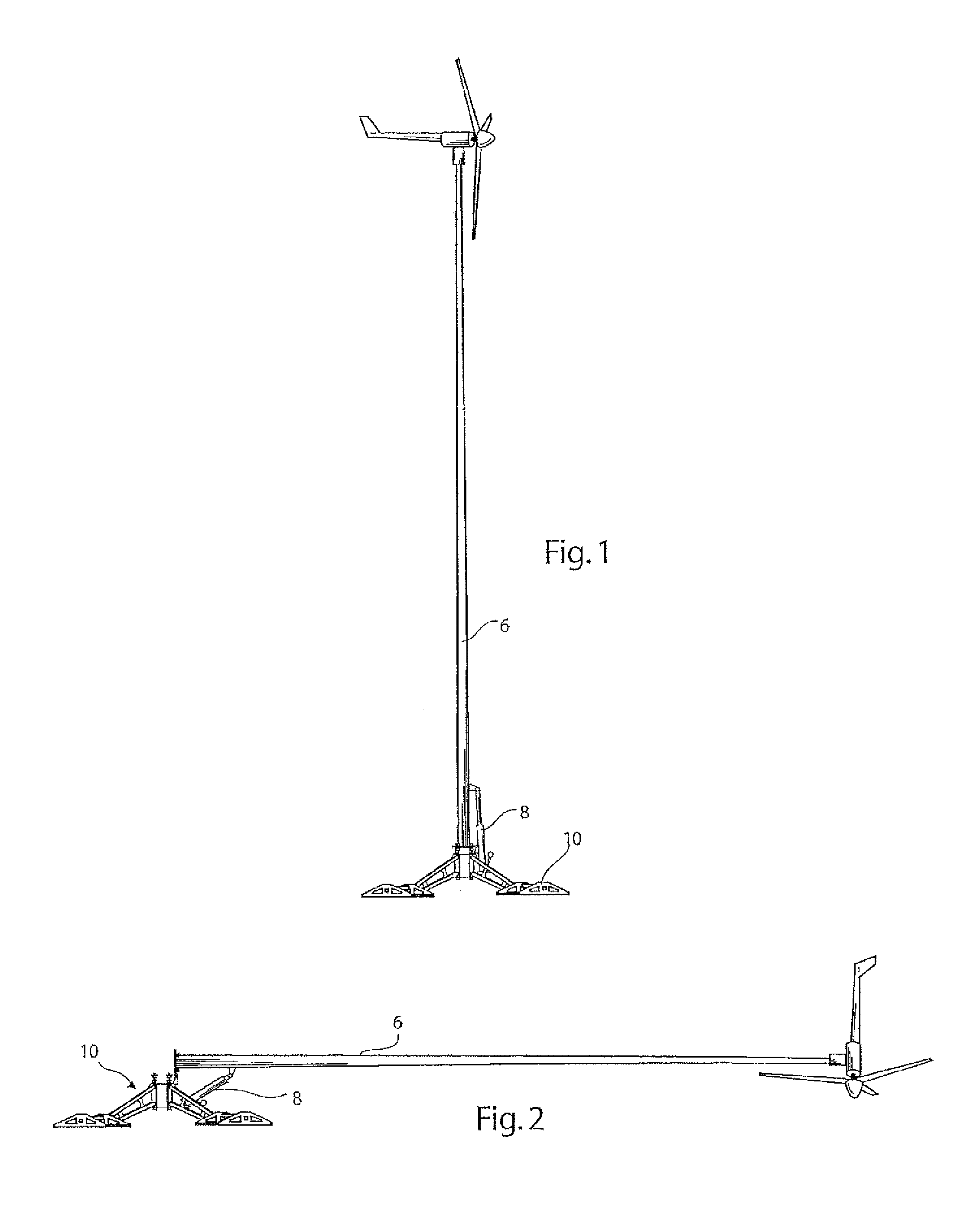 Portable modular monopole tower foundation