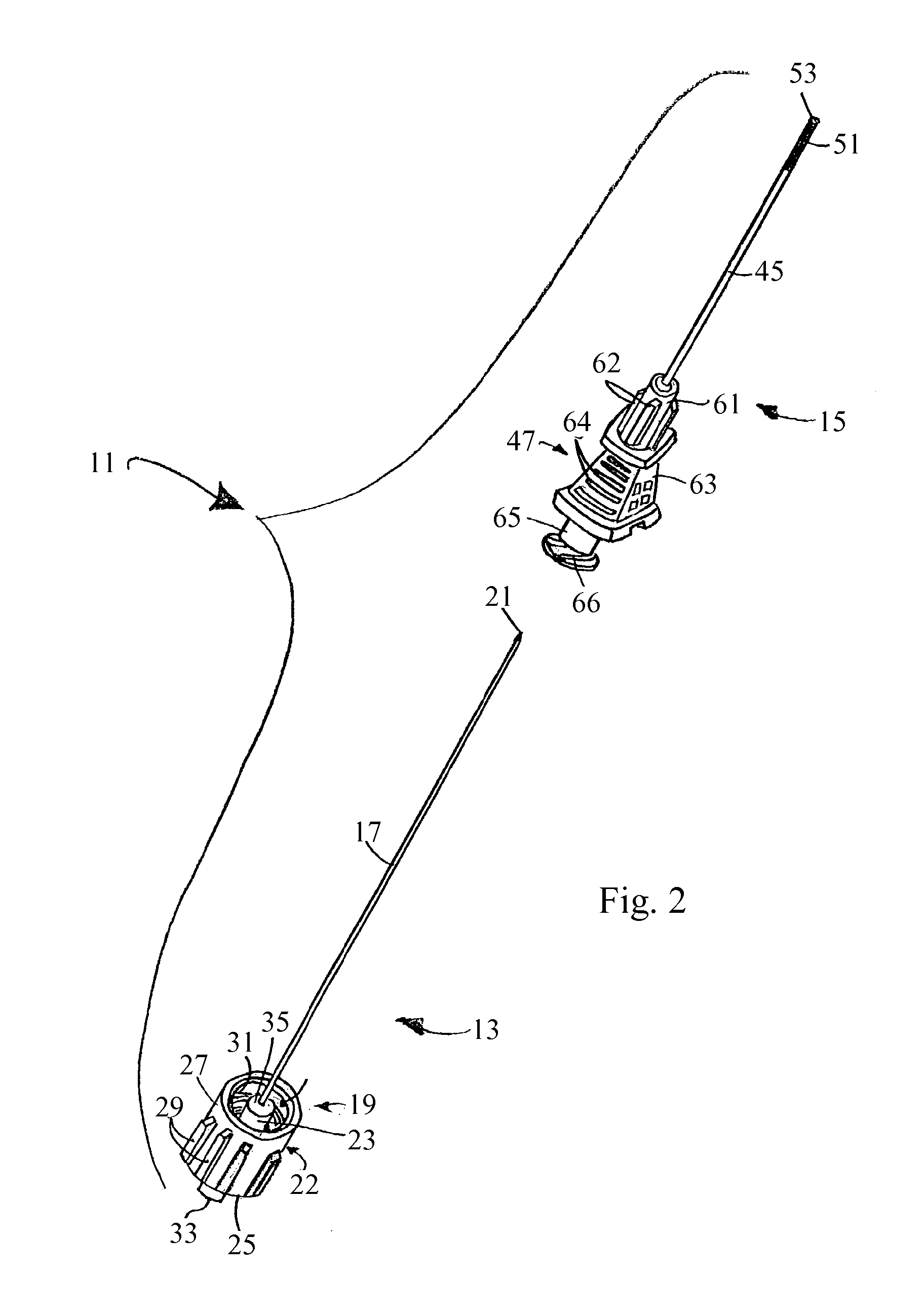 Method for implanting a percutaneous endoscopic gastrostomy/jejunostomy tube in a patient and access needle for use in said method