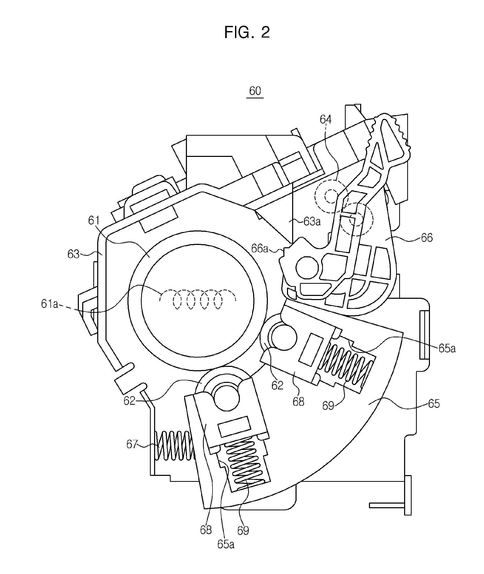Fusing unit including pivoting frame and image forming apparatus having the same