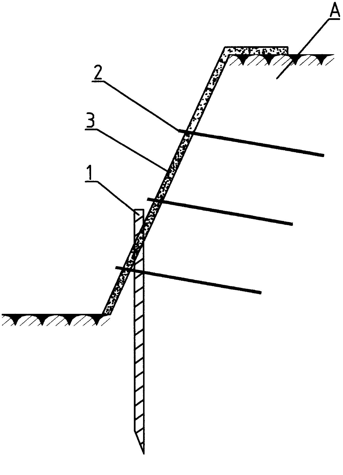 Split bamboo material soil nail and construction method thereof