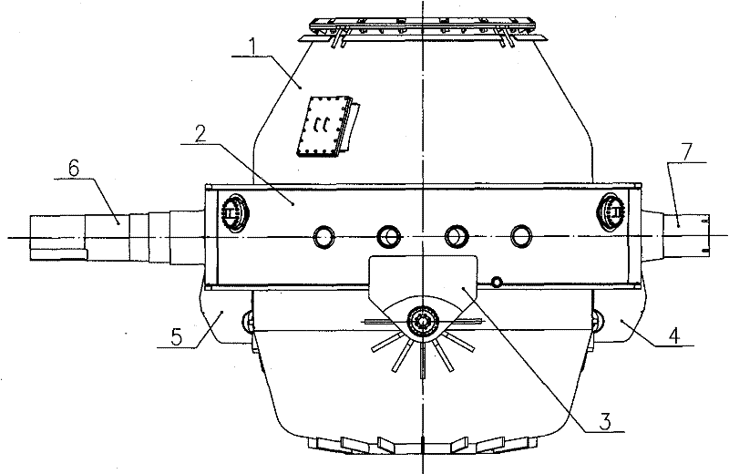 Spherical hinge disc suspension type connection device of converter ring and furnace shell