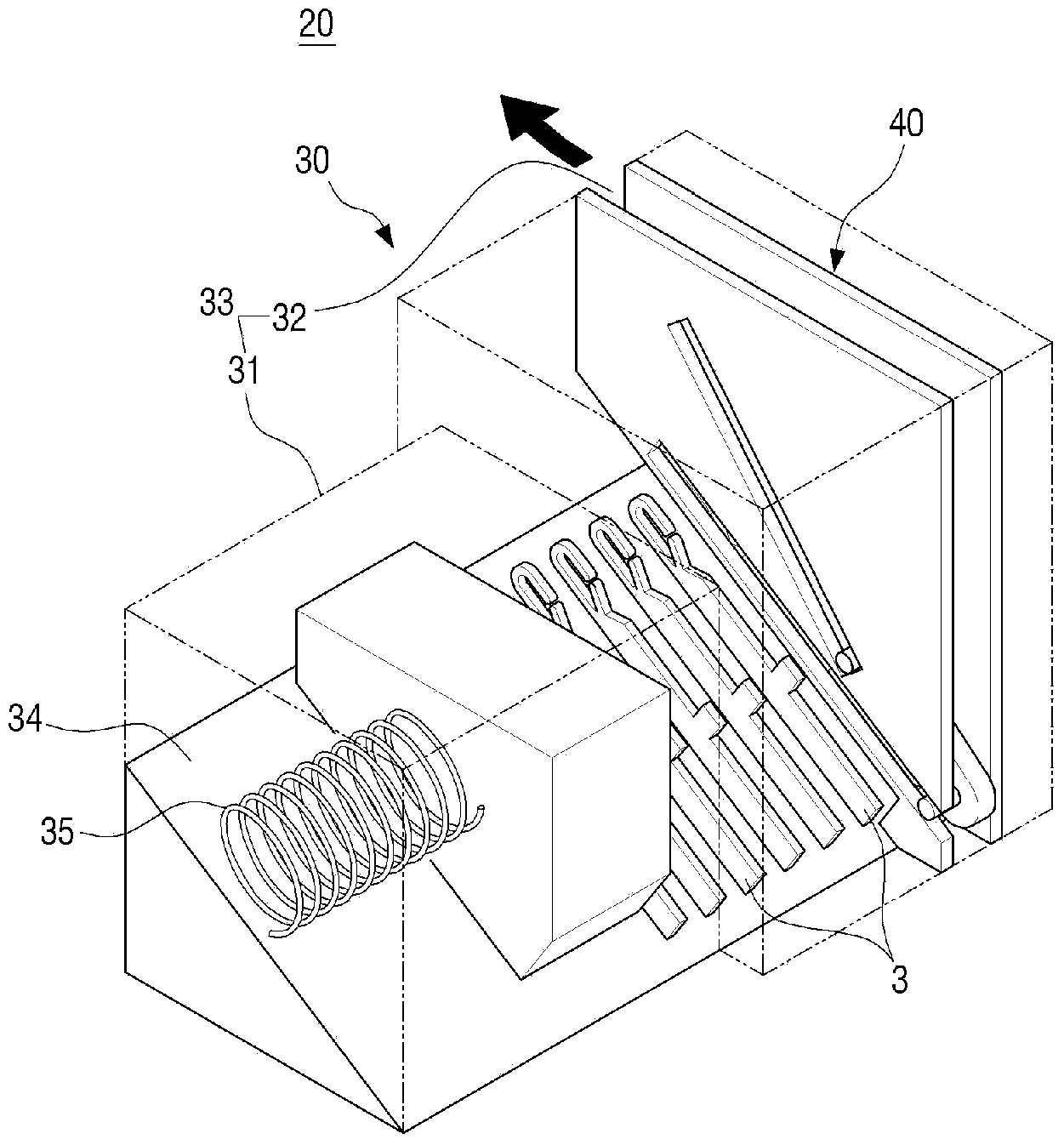 Needle insertion apparatus for a knitting machine