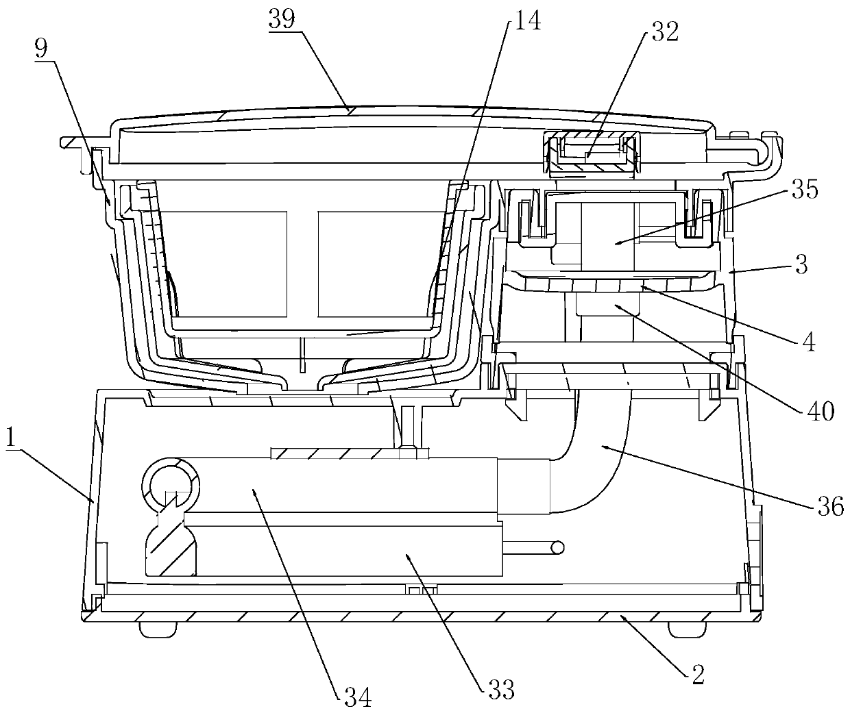 Folding coffee machine