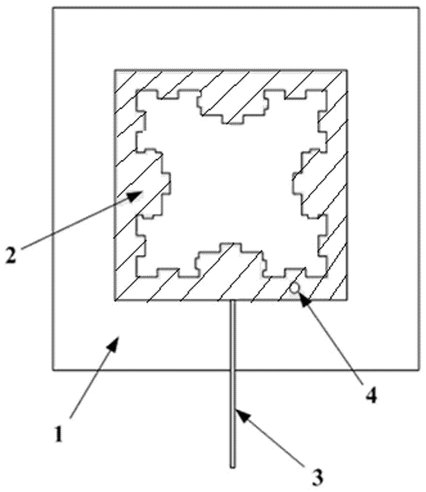 Minkowski-based microstrip patch antenna and manufacturing method thereof