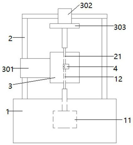 Device for detecting fatigue crack growth rate of sample in high-temperature environment