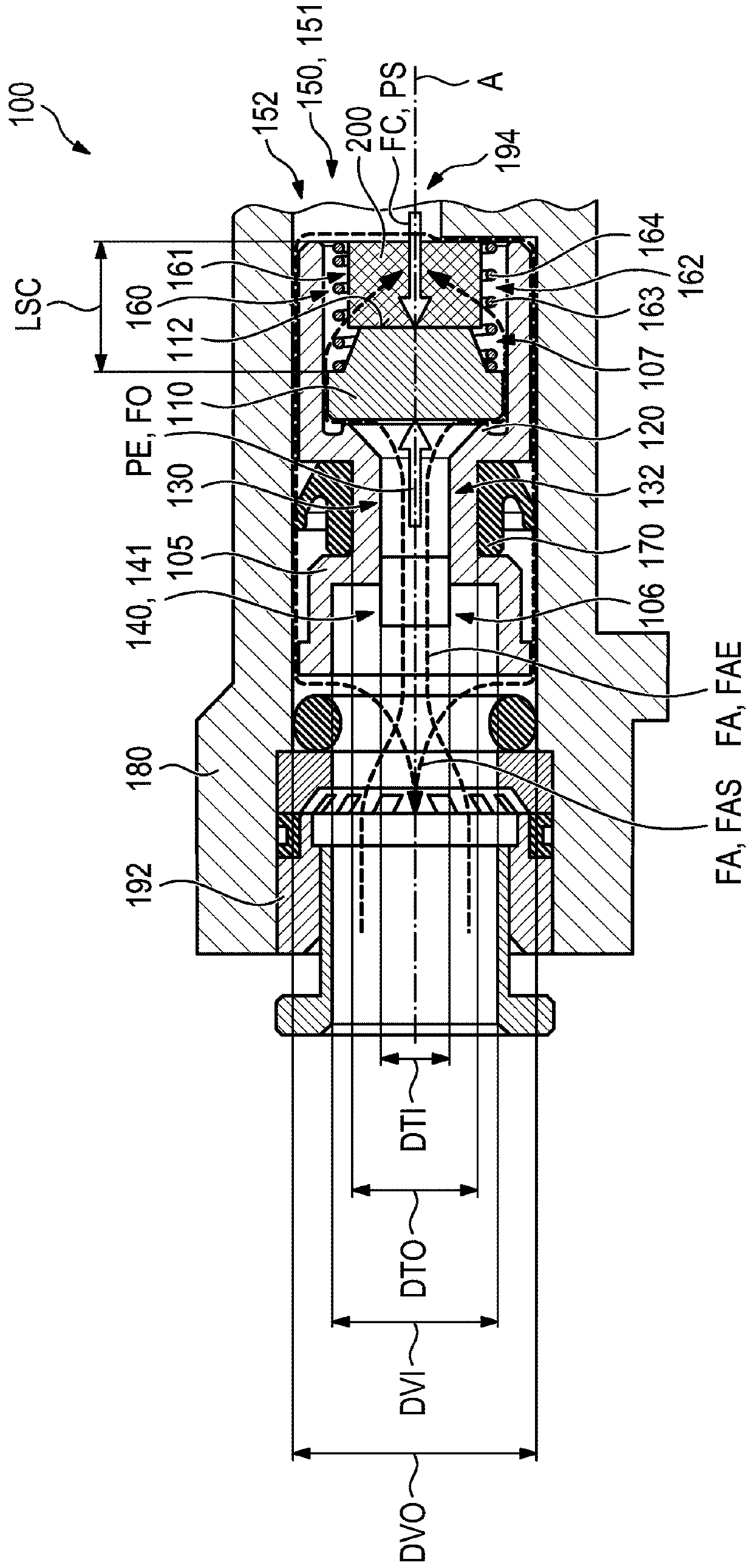 Air regulation valve, air regulation valve device, cabin suspension system and motor vehicle