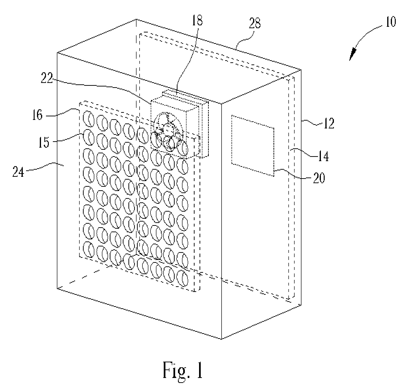 Electronic apparatus with a housing for seeing inside