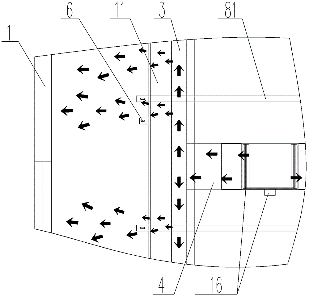 Air supply duct for conference room of special railway vehicles