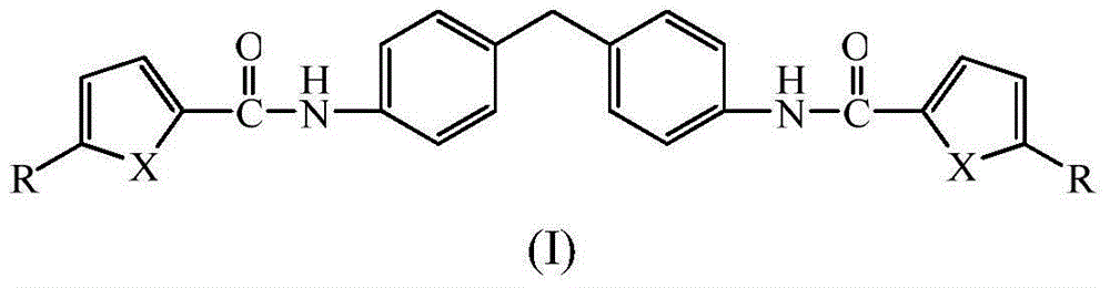 Methylene diphenyl amide compound and application thereof